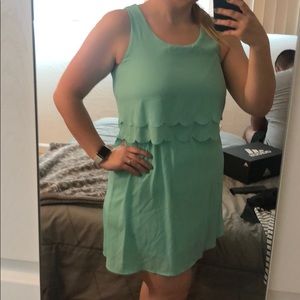 NWT Francesca’s Collections Mint scoop neck dress